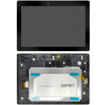 Дисплей для Lenovo Tab 2 A10-30 X30L LTE/A10-30 X30F Wi-Fi + touchscreen, черный, с передней панелью
