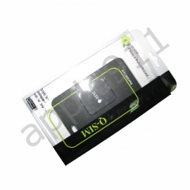 Dual Sim Card for iPhone 4 (black) Back Cover 2 in 1