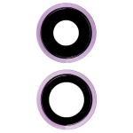 Стекло камеры для iPhone 11 , фиолетовое, Purple + кольцо, комплект 2 шт.