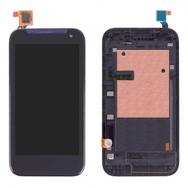 Дисплей для HTC Desire 310 + touchscreen, черный,128 x 63,5 mm, с передней панелью синего цвета