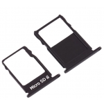 Держатель Sim-карты и карты памяти для Nokia 3, черный, Matte Black, на 1 Sim-карту, комплект 2 шт.