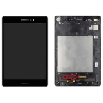Дисплей для Asus ZenPad S 8.0 Z580C + touchscreen, черный, шлейф 27mm, с передней панелью серебристого цвета