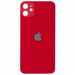Задняя крышка для iPhone 11 , красная,  с маленькими отверстиями под окошки камер, оригинал (Китай)