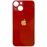 Задняя крышка для iPhone 13, красная, с большими отверстиями под окошки камер, оригинал (Китай)