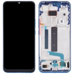 Дисплей для Xiaomi Mi 10 Lite + touchscreen, черный, OLED, копия хорошего качества, с передней панелью синего цвета, Aurora Blue