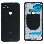 Задняя крышка Google Pixel 5, черная, Just Black, оригинал (Китай) + стекло камеры