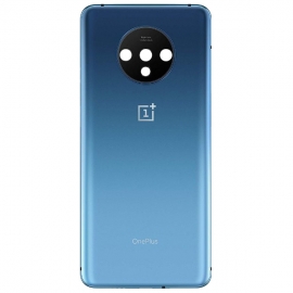 Задняя крышка OnePlus 7T, синяя, Glacier Blue, оригинал (Китай) + стекло камеры