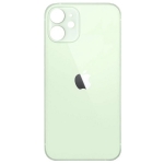 Задняя крышка для iPhone 12, зеленая,  с большими отверстиями под окошки камер, копия высокого качества