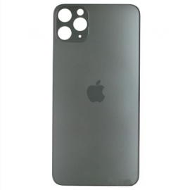 Задняя крышка для iPhone 11 Pro, зеленая, Matte Midnight Green,  с большими отверстиями под окошки камер, копия высокого качества
