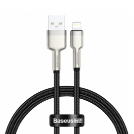 Кабель Baseus Cafule Series Metal Data Cable USB to IP 2.4A 0.25m Black (CALJK-01)