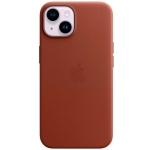 Кожаный чехол для iPhone 14 Plus Apple Leather Case with MagSafe (анимация) Umber