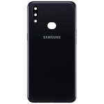 Задняя крышка Samsung A107F Galaxy A10s, черная, оригинал (Китай) + стекло камеры
