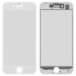 Стекло корпуса для iPhone 8, белое, с рамкой, с OCA-пленкой, с поляризационной пленкой, оригинал (Китай)