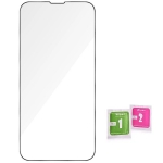 Защитное стекло для iPhone 13 Pro Max/14 Plus, с черной рамкой, на весь дисплей, без упаковки, c салфетками