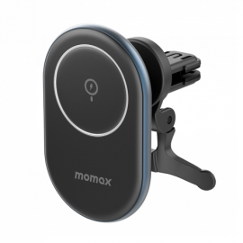 Магнитная авто-зарядка Momax Q.Mag Mount 2 15W Magnetic Wireless Charging Car Mount (CM19D) Черная