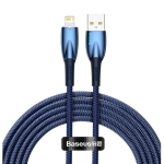 Кабель Baseus Glimmer Series Fast Charging Data Cable USB to iP 2.4A 2m Blue (CADH000303)