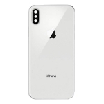 Задняя крышка для iPhone XS, белая, Silver, в комплекте стекло камеры, оригинал (Китай)