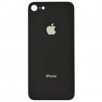 Задняя крышка для iPhone 8, черная Space Gray,  с большими отверстиями под окошки камер, оригинал (Китай)