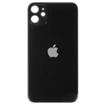Задняя крышка для iPhone 11 , черная,  с маленькими отверстиями под окошки камер, оригинал (Китай)
