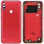 Задняя крышка Samsung A115F Galaxy A11, красная, оригинал (Китай) + стекло камеры