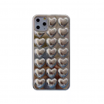Силиконовый чехол для iPhone 7/8/ SE 2020 Сердечки Серебро