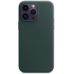 Кожаный чехол для iPhone 14 Pro Max Apple Leather Case with MagSafe (анимация) - Forest Green