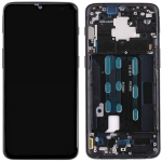 Дисплей для OnePlus 6T A6013 + touchscreen, черный, OLED, с передней панелью, Mirror Black