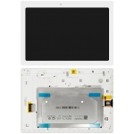 Дисплей для Lenovo Tab 2 A10-30 X30L LTE/A10-30 X30F Wi-Fi + touchscreen, белый, с передней панелью