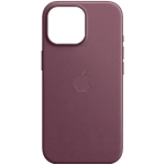 Кожаный чехол для iPhone 15 Pro Max Apple Leather Case with MagSafe (анимация)  - Mulberry
