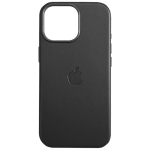 Кожаный чехол для iPhone 15 Apple Leather Case with MagSafe (анимация)  - Black