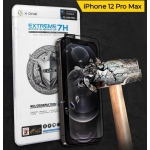 Защитная пленка для iPhone 12 Pro Max, с черной рамкой, на весь дисплей, противоударная, 2.5D, 7H, Extreme Shock Eliminator, 4th Generation, X-One 