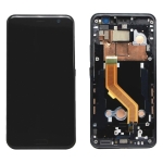 Дисплей для HTC U11 + touchscreen, черный, оригинал (Китай) с передней панелью, Brilliant Black, со шлейфом сканера отпечатка пальца 