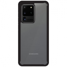 Противоударный чехол для Galaxy S20 Plus X-One DropGuard 2.0+ Impact Protection Case Прозрачный с черным бампером