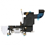 Шлейф для iPhone 6S, с разъемом зарядки, с коннектором наушников, с микрофоном, белый