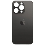 Задняя крышка для iPhone 14 Pro Max, черная, Space Black, с большими отверстиями под окошки камер, копия высокого качества