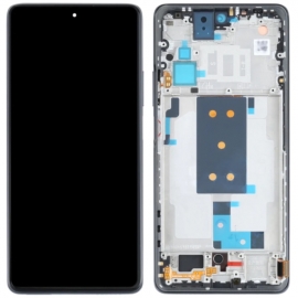 Дисплей для Xiaomi 11T/11T Pro + touchscreen, черный, Amoled, оригинал (Китай) переклеено стекло, с передней панелью серого цвета, Meteorite Gray