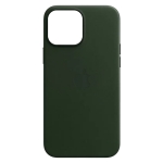 Кожаный чехол для iPhone 13 Pro Apple Leather Case with MagSafe (анимация) Sequoia Green
