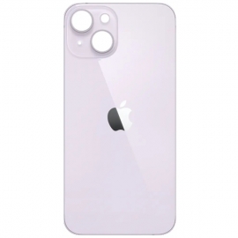 Задняя крышка для iPhone 14 Plus, фиолетовая, Purple, с большими отверстиями под окошки камер, копия высокого качества