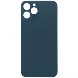 Задняя крышка для iPhone 12 Pro, синяя, Pacific Blue,  с большими отверстиями под окошки камер, оригинал (Китай)
