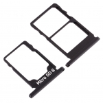 Держатель Sim-карты и карты памяти для Nokia 5.1 Dual Sim, черный, на две Sim-карты, комплект 2 шт.