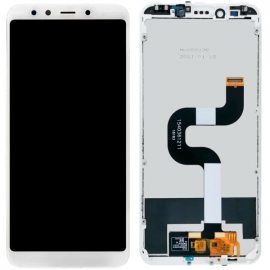 Дисплей для Xiaomi Mi A2 /Mi 6X + touchscreen, белый, с передней панелью