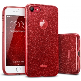 Силиконовый чехол для iPhone 7/8/ SE 2020 Блестящий красный 