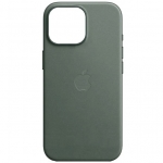 Кожаный чехол для iPhone 15 Apple Leather Case with MagSafe (анимация)  - Evergreen