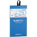 Защитное стекло для iPhone 12 mini, с черной рамкой, 2.5D, Glass Pro+  Full Cover Anti-Bacterial Screen Protector, Momax (PZAP20SF1D)