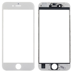 Стекло корпуса для iPhone 6S, белое с рамкой