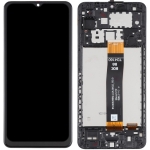 Дисплей для Samsung A127F Galaxy A12 2021/A125F/M127F + touchscreen, черный, копия хорошего качества, с передней панелью, SM-A127F BV065WBM-L0A-8K02_R0.0