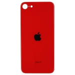 Задняя крышка для iPhone SE 2020/SE 2022, красная,  с большими отверстиями под окошки камер, оригинал (Китай)