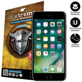 Защитная пленка для iPhone 7/8/SE 2020/SE 2022, с черной рамкой, на весь дисплей, противоударная, 2.5D, 5H, Extreme Shock Eliminator, 3th Generation, X-One 