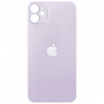 Задняя крышка для iPhone 11 , фиолетовая,  с большими отверстиями под окошки камер, копия высокого качества