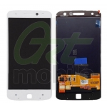 Дисплей для Motorola XT1650 Moto Z + touchscreen, белый, Amoled, оригинал (Китай)